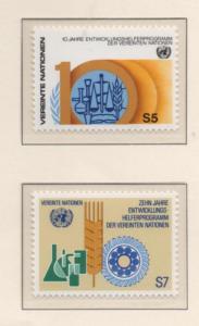 SCOTT# 22-23  singles    MNH  UN VIENNA   1981