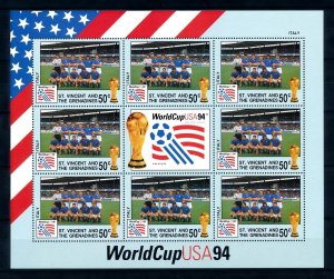 [94412] St. Vincent & Gren. 1994 World Cup football soccer USA Italy Sheet MNH