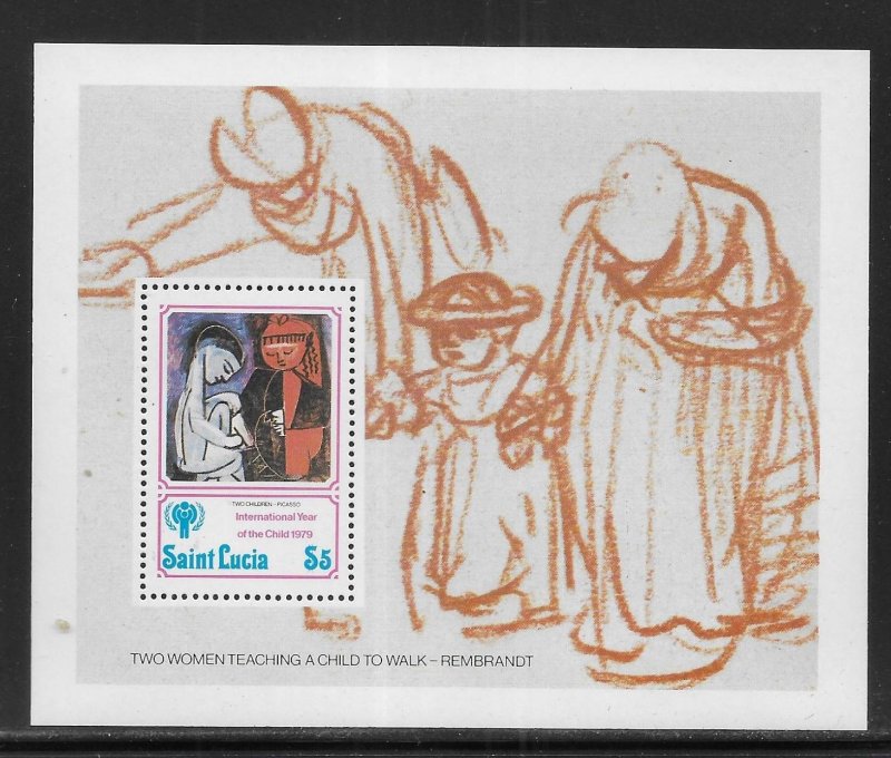 St. Lucia 477 IYC International Year of the Child s.s. MNH 2022 Scott c.v. $2