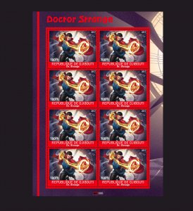 Stamps. Cinema, Marvel, Doctor Strange Djibouti 1 sheet 8 stamps perforated