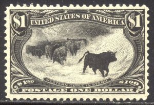 U.S. #292 Mint BEAUTY - 1898 $1.00 Trans-Mississippi