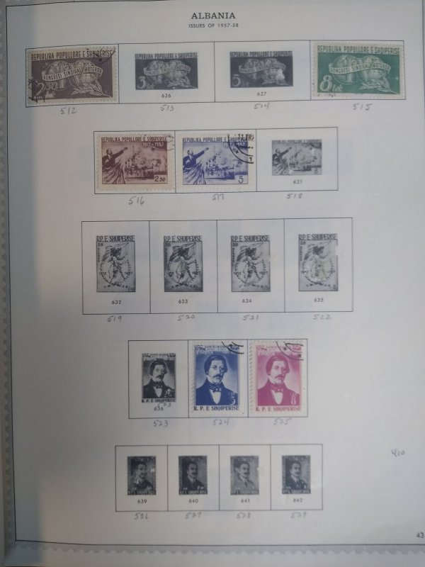 collection on pages Albania 1945-65 GX: CV $198