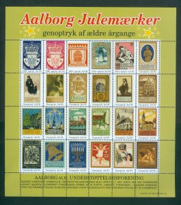 Denmark. 1995. Christmas Sheet MNH. Local: Aalborg. Reprint Of Seal Older Year,