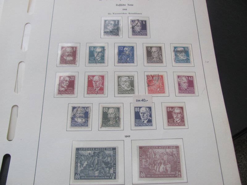 GERMANY SBZ 1948-49 MNH/USED COLLECTION ON PAGES 1525 EUROS FANTASTIC START(196)