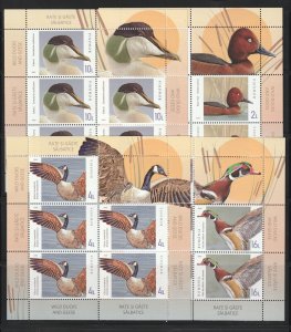 ROMANIA STAMPS 2022 DUCKS GEESE WILD BIRDS SHEETS MNH POST