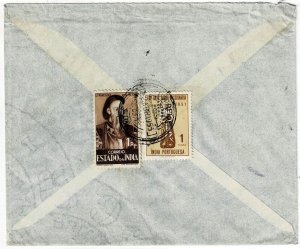 Portuguese India 1953 Goa cancel on cover to the U.S., Scott 471, 525