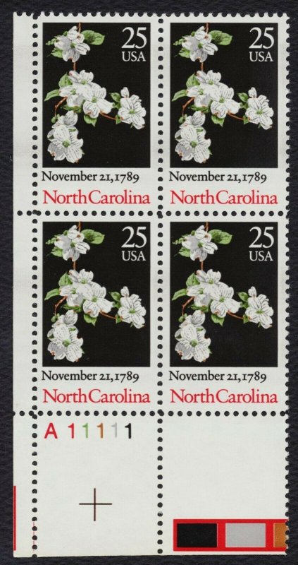 #2347 25c North Carolina, Plate Block [A11111 LL] Mint **ANY 4=FREE SHIPPING**