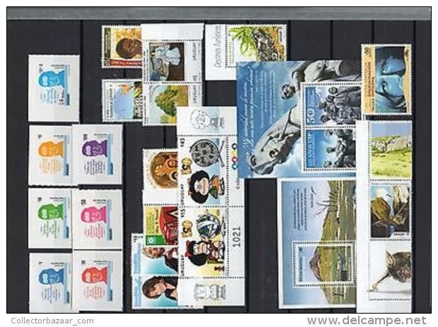Uruguay MNH stamp collection complete year set 2010 to 2014  Catalog value $800