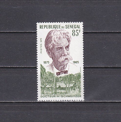 Senegal, Scott cat. 413. Dr. Albert Schweitzer, Missionary issue. ^