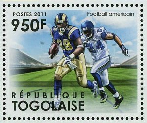 American Football Stamp Sport Cheerleader Field Souvenir Sheet MNH #4361-4363 