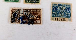 Mexico Revenue Stamps w/tabs, Mint & Used, 1897 1928. Very good