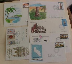 SOLOMON ISLANDS  FDC 6 DIFF. INCLUDES PRINCESS DIANA  1976-1981