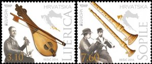 Croatia 2014 MNH Stamps Scott 911-912 Europa CEPT Music Musical Instruments