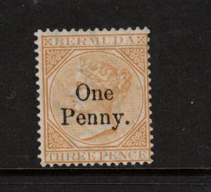 Bermuda #14 Mint Fine Full Original Gum Hinged With Expert Handstamp