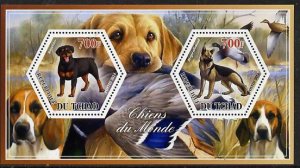 CHAD - 2014 - Dogs - Perf 2v Sheet #2 - M N H - Private Issue