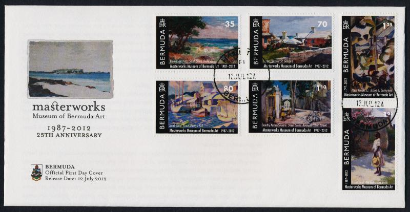 Bermuda 1047-52 on FDC - Masterworks, Museum of Bermuda Art