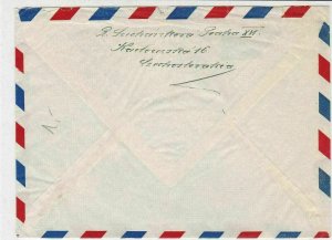 czechoslovakia 1950 airmail stamps cover ref 19662 