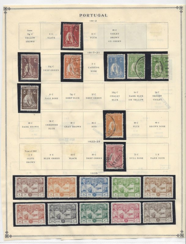 Portugal - Binder w/28 Pages containing 160 stamps - See scans