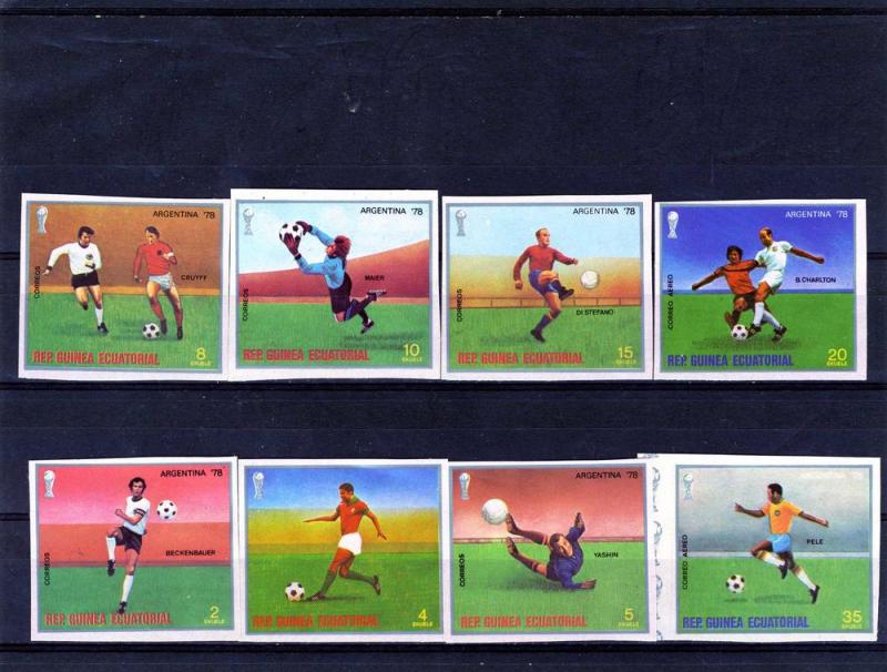 Equatorial Guinea World Cup Soccer Argentina Set Imperf.mnh