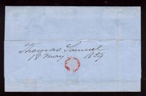 Canada #13 VF Used On Cover (Folded Letter) To NY USA **With Certificate**