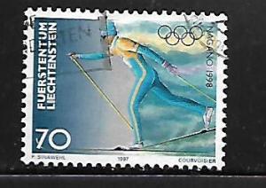 LIECHTENSTEIN, 1110, USED, SKIING