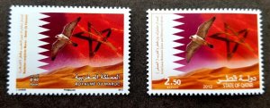 *FREE SHIP Morocco Qatar Joint Issue Falcon 2012 Bird Prey Flag (stamp pair) MNH