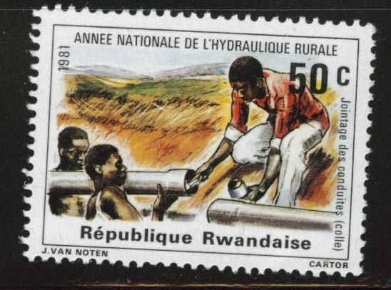 RWANDA Scott 1070 MH* stamp