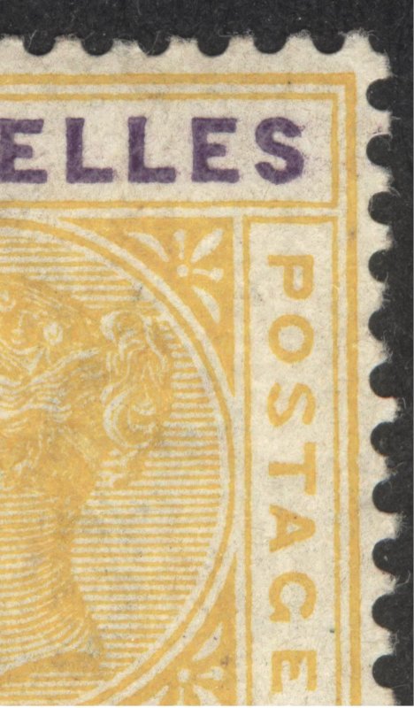 Seychelles 1900 75c Yell & Vio REPAIRED S Scott 17var SG 33a MLH Cat £705($888)