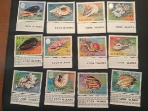 ICOLLECTZONE  Aitutaki 82-93 VF NH sea shells margin set