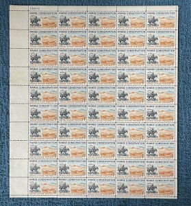 Scott #1176, 4c Range Conservation, Mint sheet of 50, Disturbed OG