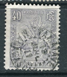 FRENCH COLONIES; MADAGASCAR 1903 Lemur issue fine used 40c. value POSTMARK