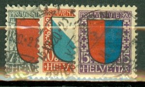 Switzerland B15-17 used CV $60.50