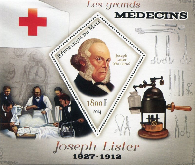 RED CROSS Joseph Lister s/s Perforated Mint (NH) #2