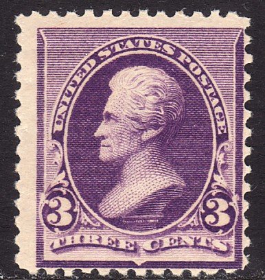 1890 - 1893 U.S Andrew Jackson 3¢ issue MNH Sc# 221 CV $175.00