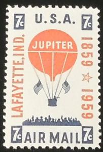 1959 7c Jupiter Balloon Air Mail Scott C54 Mint NH