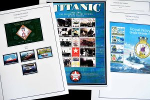 COLOR PRINTED TRISTAN DA CUNHA 2011-2020 STAMP ALBUM PAGES (45 illustr. pages)