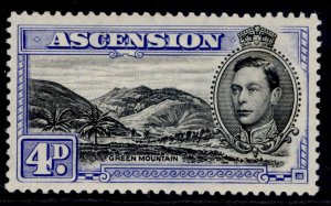 ASCENSION GVI SG42c, 4d black & ultramaine, LH MINT. Cat £18. PERF 13½