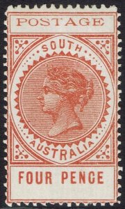 SOUTH AUSTRALIA 1902 QV THIN POSTAGE 4D VALUE TABLET 17MM LONG