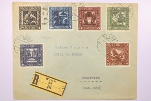 Austria 1930 Registered Cover to Shirmeck - L39343