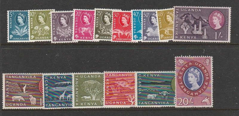 KENYA UGANDA & TANGANYIKA #120-35 MINT LIGHTLY HINGED COMPLETE