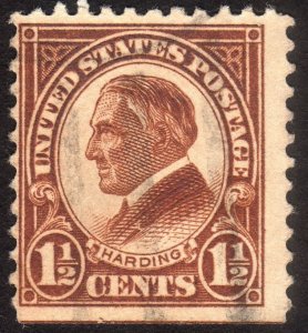 1925, US 1 1/2c, Warren G. Harding, Used, Sc 553