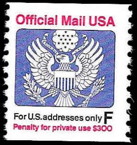 # O144 MINT NEVER HINGED EAGLE HOLDING ARROWS AND BRANCH