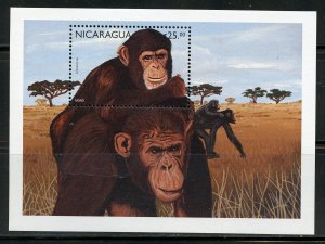 NICARAGUA ANIMALS OF CENTRAL AMERICA II SHEET & SOUVENIR SHEET  MINT NH