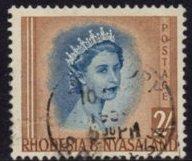 Rhodesia & Nyasaland - 1954 QEII 2s Used SG 11
