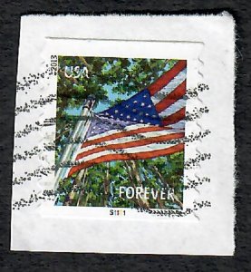 US #4776 Flag Used PNC Single plate #S1111 on paper