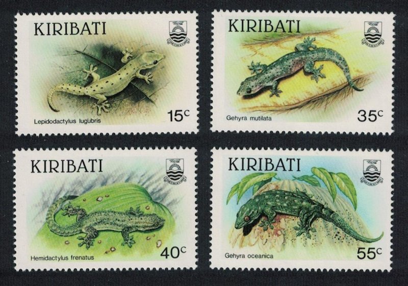 Kiribati Geckos 4v 1986 MNH SG#261-264