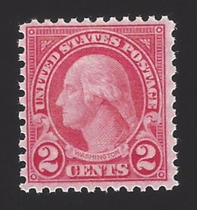 US #579 1923 Carmine Unwmk Perf 11x10 MNH F-VF Scv $160