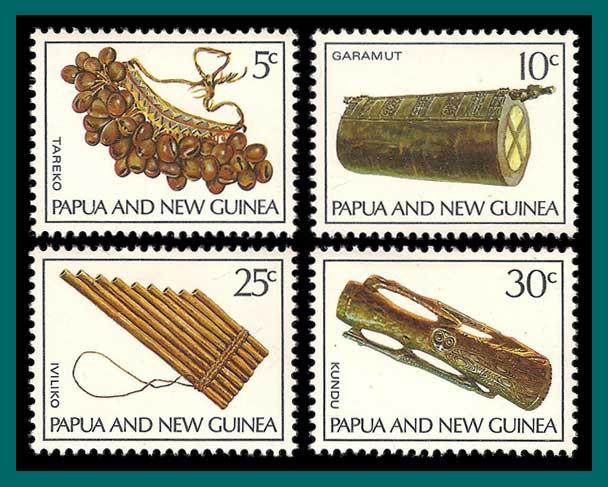 Papua New Guinea 1969 Musical Instruments, mint  293-296,SG165-SG168