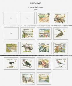 2000 Zimbabwe SC #836-53 PICTORIAL DEFINITIVES used stamps