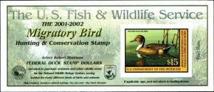 US.# RW68A 2001-2002 Federal Duck Stamp MINT POST OFFICE FRESH!